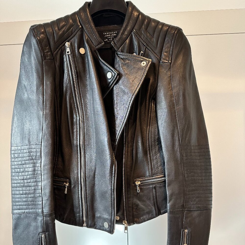 Brand new - never warn leather biker jacket